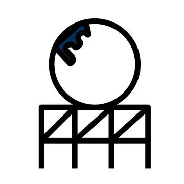 Roller Coaster Loop Icon Stock Illustration