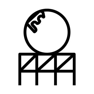 Roller Coaster Loop Icon Stock Illustration