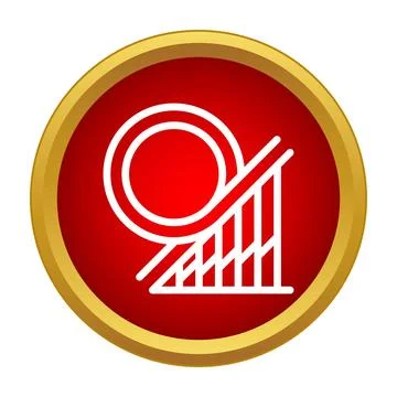 Roller coaster loop ride icon in round button Stock Illustration