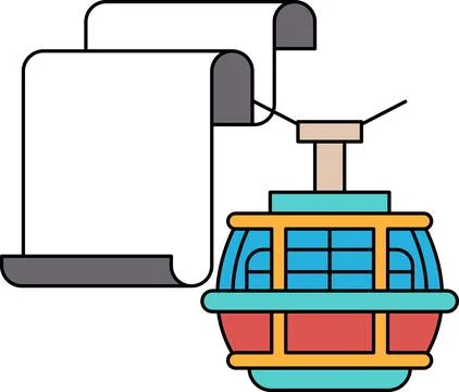 The roller coaster is the main focus of the image Stock Illustration