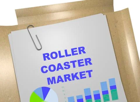 Roller Coaster Market concept Stock Illustration