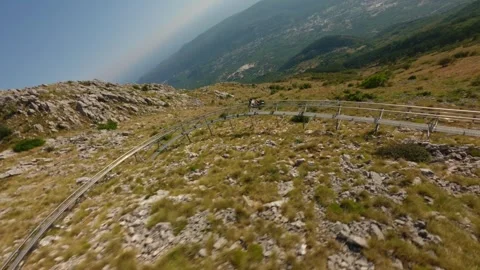Roller coaster, montenegro Stockbeeldmateriaal 332114372