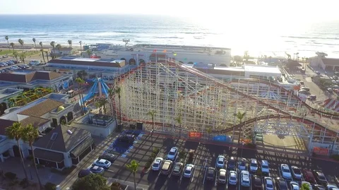 Roller Coaster Ocean Beach Stock Footage 85946711