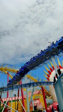 Flash game ride at Ocean Park Hong Kong Stock Video Pond5