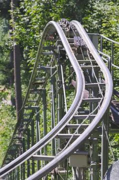 Roller Coaster Rails Stock Photos