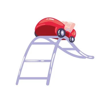 Roller coaster recreation Stock Illustration