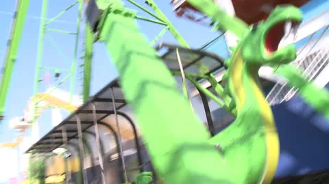 Roller coaster ride Stock Footage 23427554
