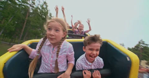 Roller-Coaster Ride Stock Footage 53912718