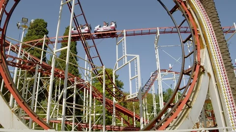 Roller Coaster Ride Stock Footage 116063019