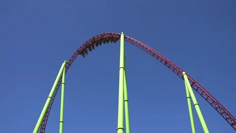 Roller coaster ride Stock Footage 153838864