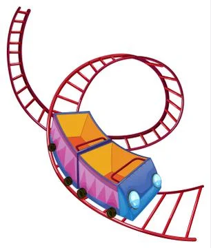 A roller coaster ride Stock Illustration