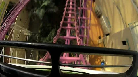 Roller coaster ride POV V2 - HD Stock Footage