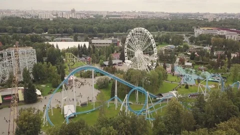 Roller coaster in Russia Stock Footage 83737452