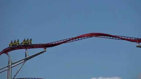 Roller Coaster At Särkänniemi Amusement Park Stock Footage
