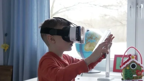Roller coaster simulation in virtual reality glasses - 4k Video stock 80261102