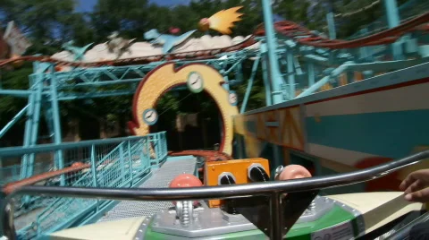 Roller Coaster Spinning Stock Footage 768344