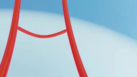 Roller coaster for theme park. 3d render illustration Stock Footage 274245302