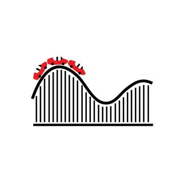 Roller coaster track icon. Simple illustration of roller coaster track 스톡 일러스트