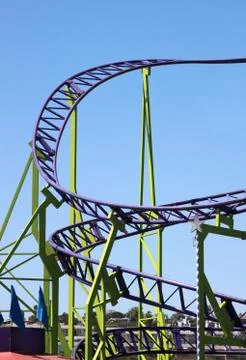 Roller coaster tracks Stock Photos