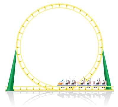 Roller coaster vector illustration Stock Illustration