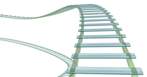 Roller coaster on white background for game background design. Amusement park Stock Footage 121808608