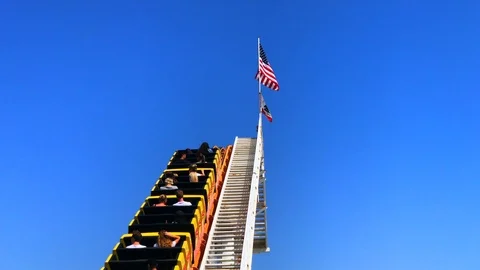 Roller Coaster1 Stock Footage 95768931