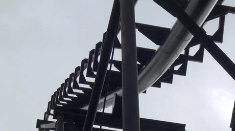 Roller Coasters, Amusement Parks, 2D, 3D Stock Footage 28614728