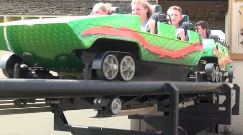 Roller Coasters, Amusement Parks, 2D, 3D Stock Footage 28615097