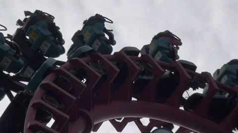 Roller Coasters, Amusement Parks, 2D, 3D Stock Footage 28615472