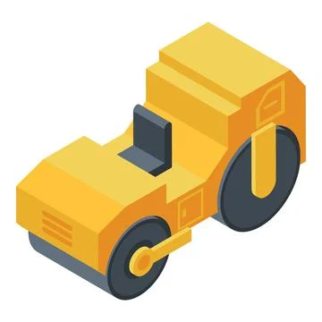 Roller compactor icon, isometric style Stock Illustration