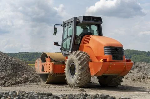 Roller compactor Stock Photos