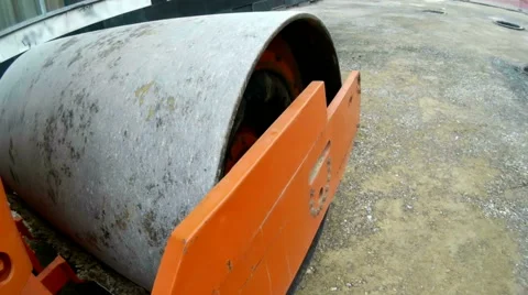 Roller Compactor at road construction site Vidéo 45711370