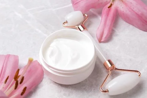 Roller for face massage. Stock Photos