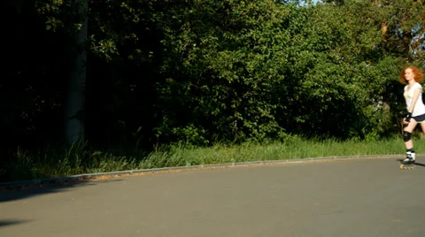 Roller girl Stock Footage 39192643
