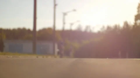 Roller girl skating Stock Footage 39192822