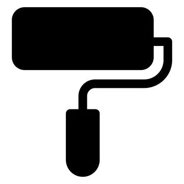 Roller glyph icon vector illustration isolated on white background 스톡 일러스트