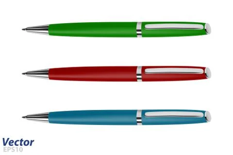 Roller handle business class in the vector.Automatic ball pen in the vector. Illustration
