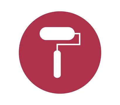Roller icon illustrated in vector on white background Stock Illustration