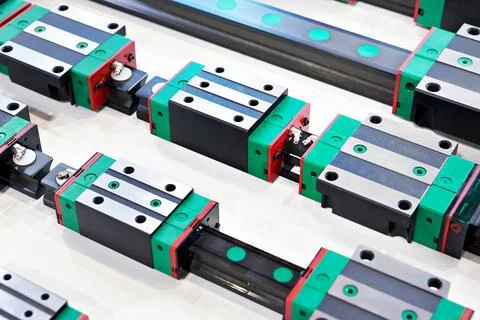 Roller linear guides Stock Photos