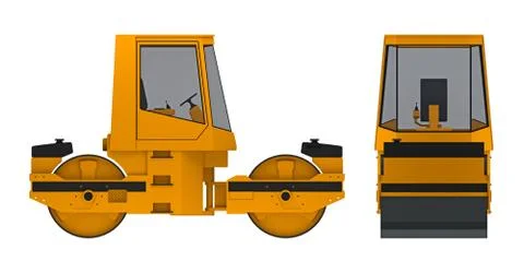 Roller machine 3d rendering Stock Illustration