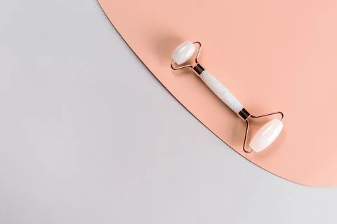 Roller massager for the face. Stock Photos