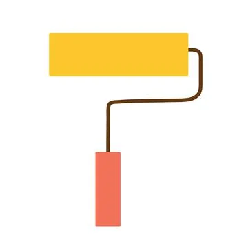 Roller for painting on an isolated background. construction tools as a design Stock Illustration