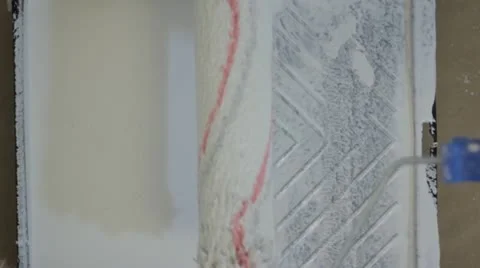 Roller painting wall Stock Footage 12161589
