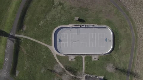 Roller Rink Overhead Pass Video stock 229307073