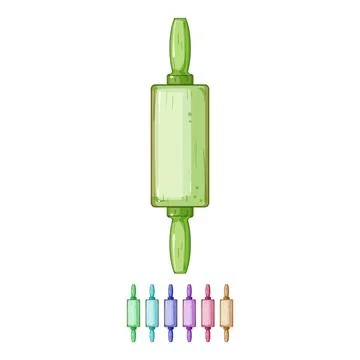 Roller rolling pin cartoon vector graphic 库存插图