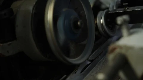 Roller rotation of professional printing machine in the printing house. Stock Footage 98119867