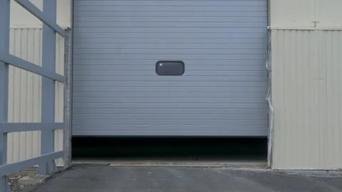 Roller security shutter in large heavy industry plant 動画素材 241305516