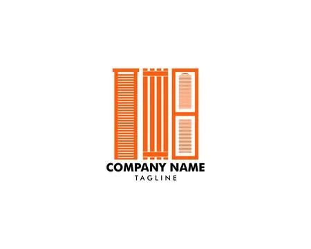 Roller Shutter Door Logo Icon Template Illustration