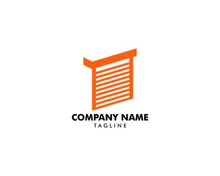 Roller Shutter Door Logo Icon Template Illustration
