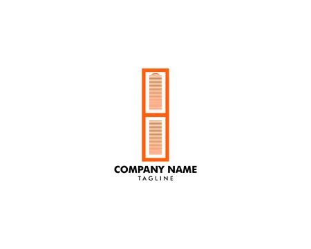 Roller Shutter Door Logo Icon Template Illustration